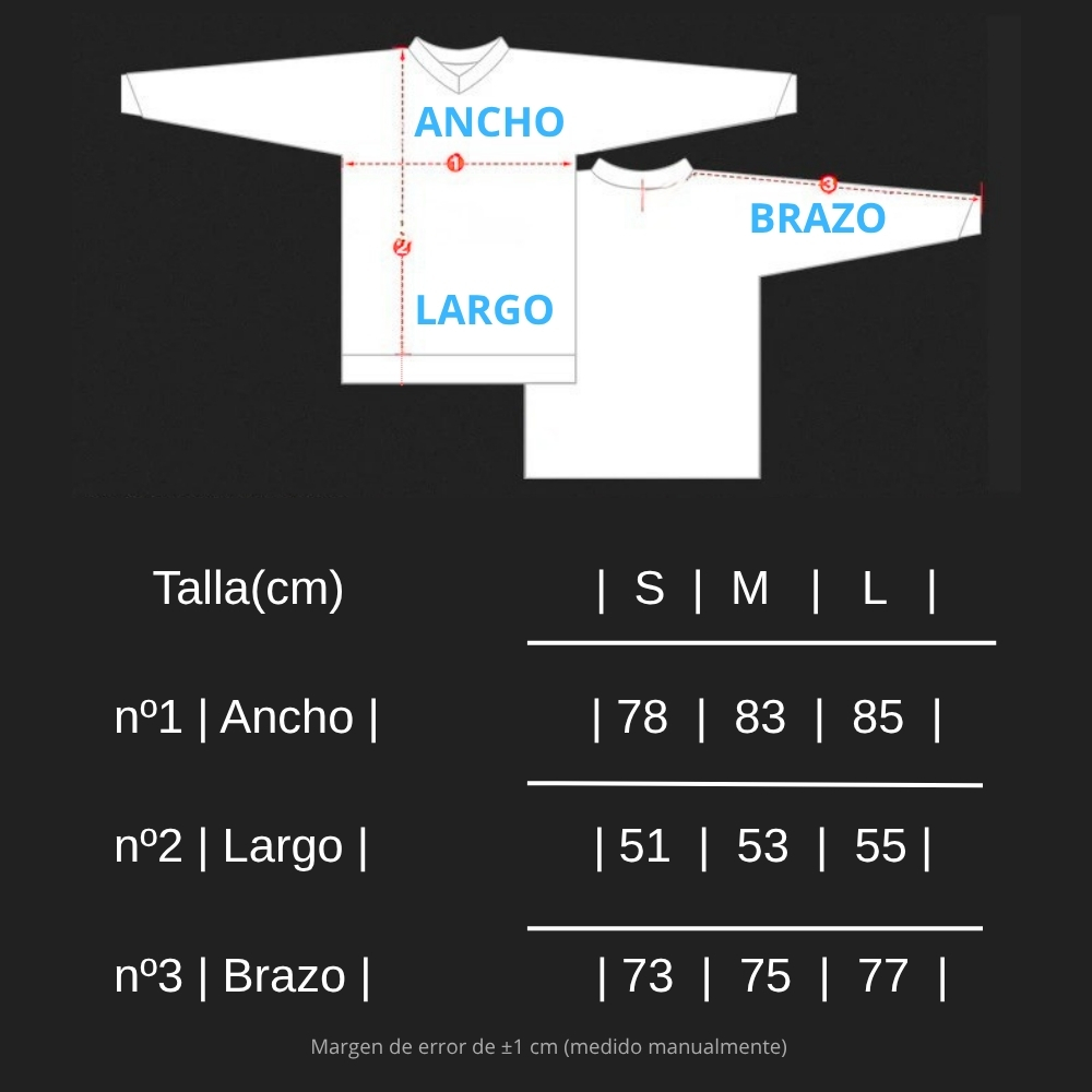 GUÍA DE TALLAS DE LA EQUIPACIÓN: